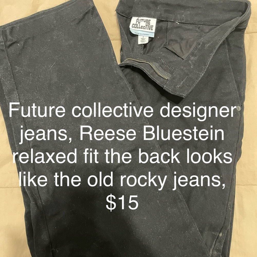 Future Collective Women's Straight Leg Jeans - Black